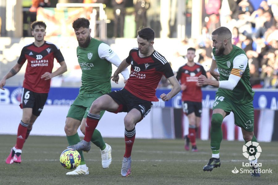 Imágenes del partido Huesca Mirandés. Foto La Liga 