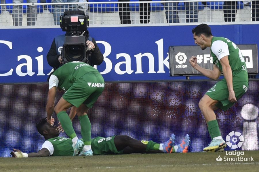 Imágenes del partido Huesca Mirandés. Foto La Liga