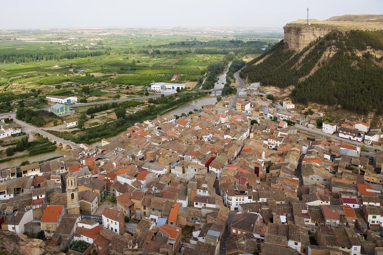 Vista de Ballobar, donde se ha producido el accidente laboral mortal.