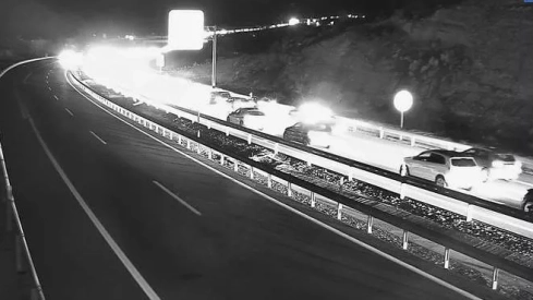 Imagen de la cámara de la DGT en la A-23 en Lanave.