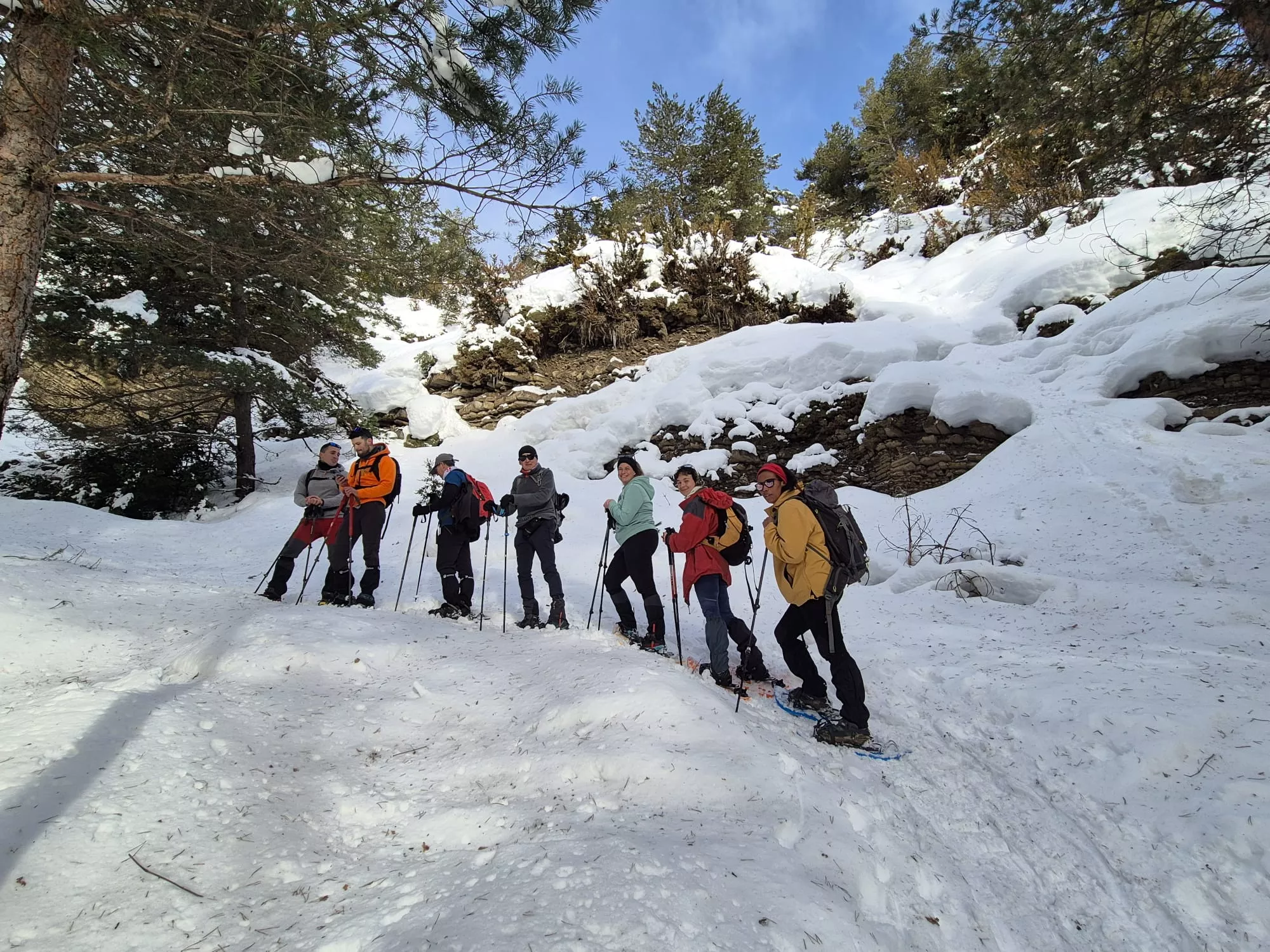 Jornada de raquetas del Grupo de Alto Nivel del Club de Montaña Javieres. Foto Juanlu Herrero