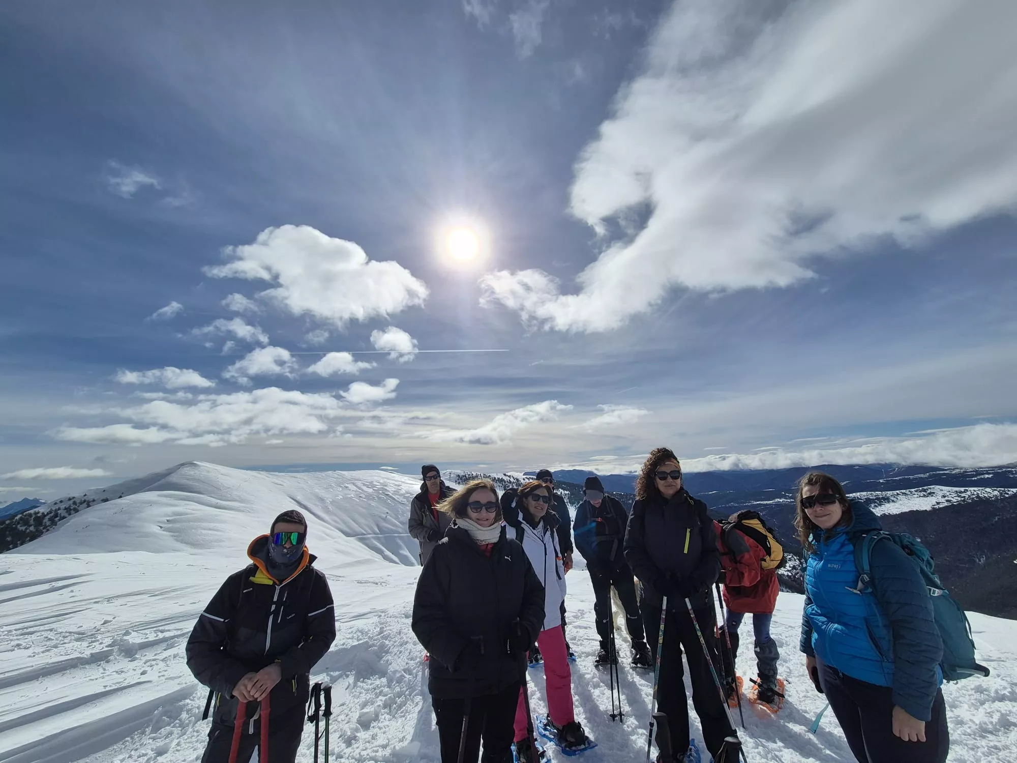 Jornada de raquetas del Grupo de Alto Nivel del Club de Montaña Javieres. Foto Juanlu Herrero