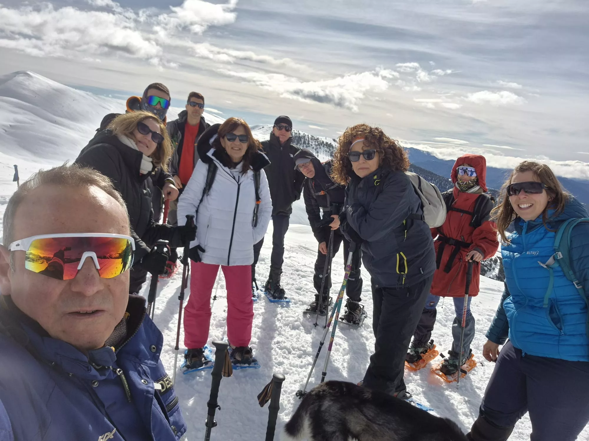 Jornada de raquetas del Grupo de Alto Nivel del Club de Montaña Javieres. Foto Juanlu Herrero