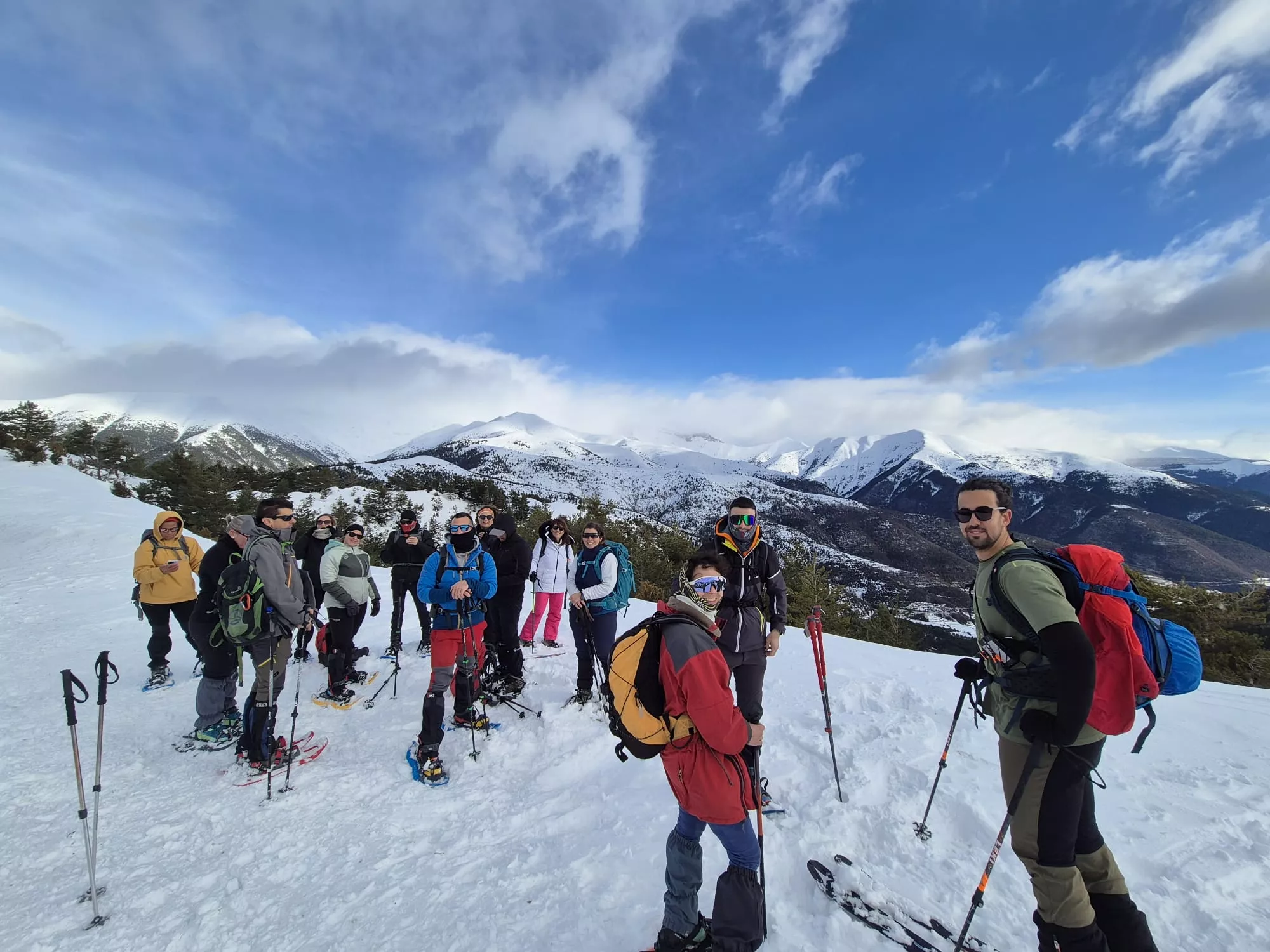 Jornada de raquetas del Grupo de Alto Nivel del Club de Montaña Javieres. Foto Juanlu Herrero