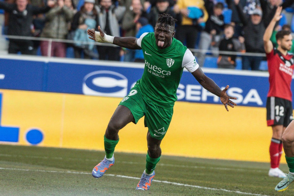 Samu Obeng, fichaje del mercado de invierno del Huesca. Foto LaLiga