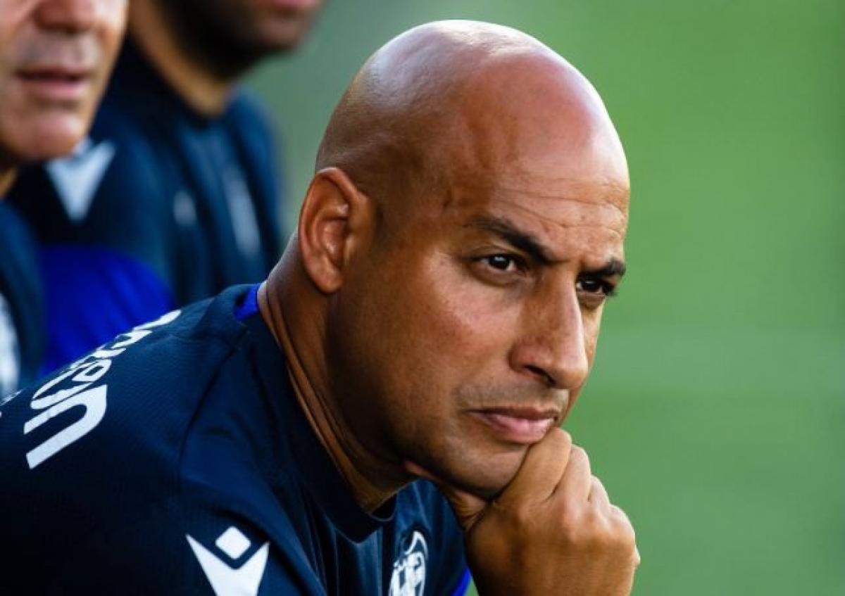 Mehdi Nafti en un entrenamiento con el Levante. Foto: UD Levante