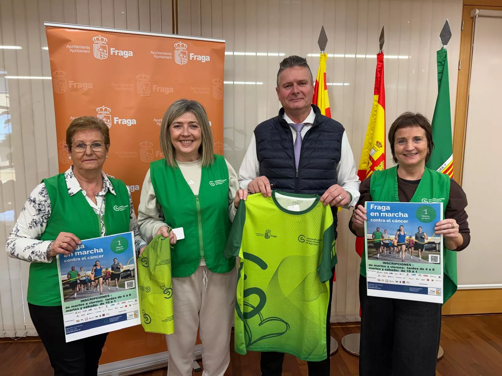 Presentación de la XIII edición de Fraga en marcha contra el cáncer.