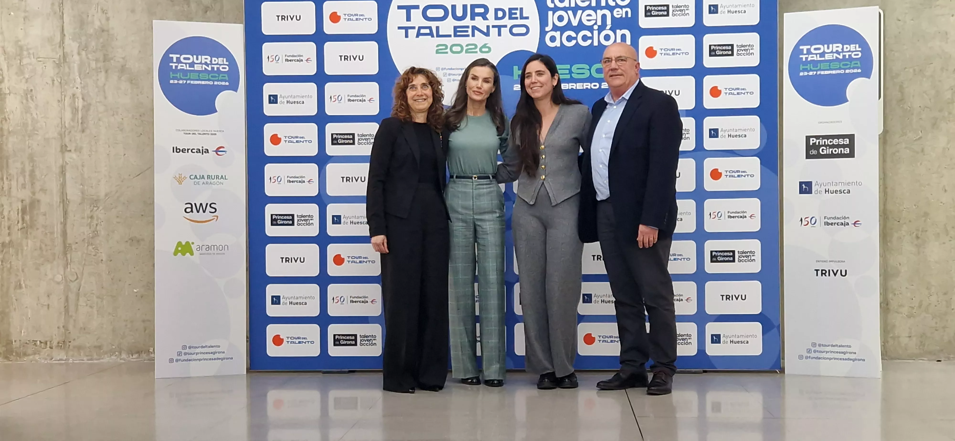 Patricia Aymá, con la Reina Letizia al término del acto. Foto Myriam Martínez