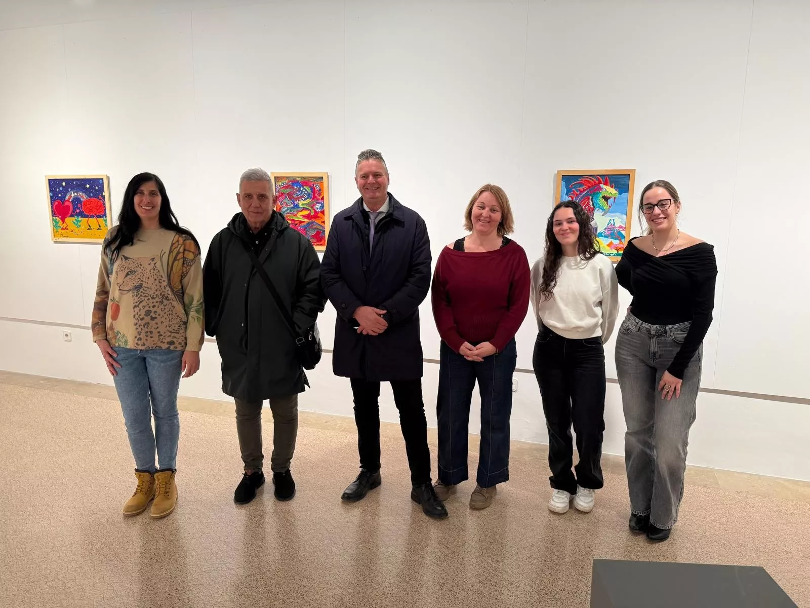 Ignacio Gramún y Ángel Cabrera con miembros de Asapme