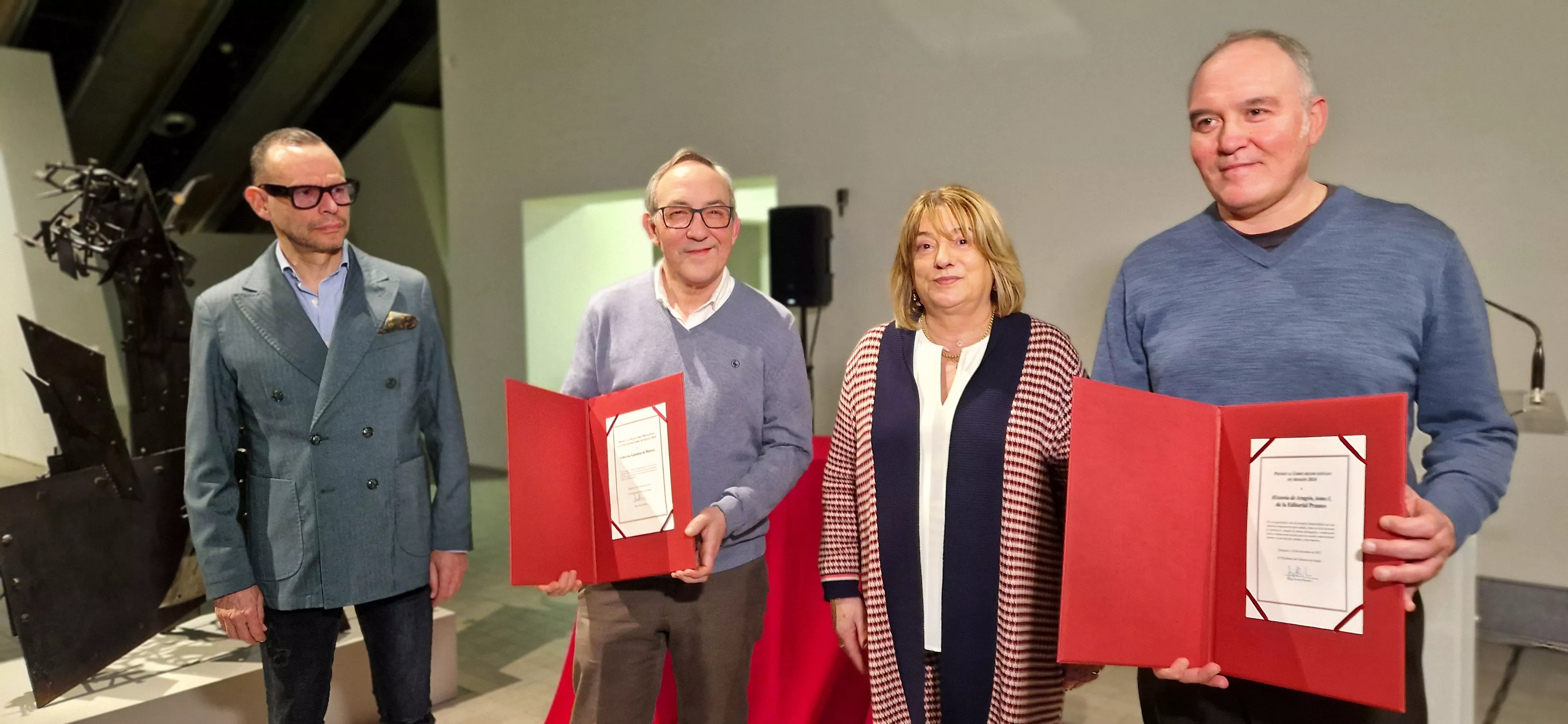 Pedro Olloqui, Chema Aniés, Tomasa Hernández y Rafa Yuste. Foto Myriam Martínez