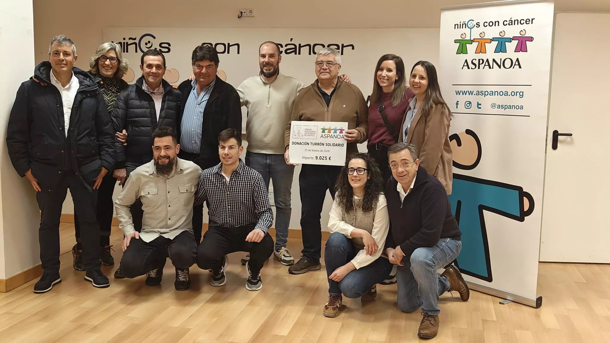 El turrón solidario de los pasteleros de Huesca recauda 9.025 euros para investigar el cáncer infantil
