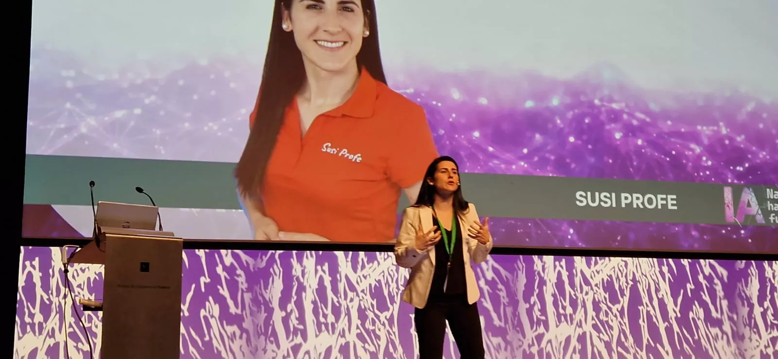 Susi Profe, en el Palacio de Congresos de Huesca. Foto Myriam Martínez