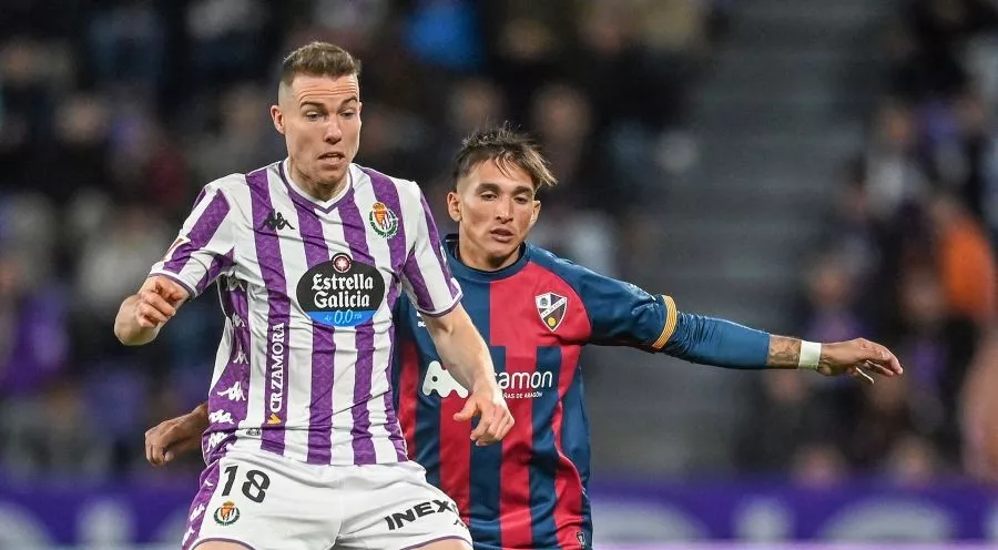 Laquintana fue titular ante el Valladolid. Los jugadores del Huesca, uno a uno: un buen trabajo coral afeado por un error puntual. Foto: LaLiga