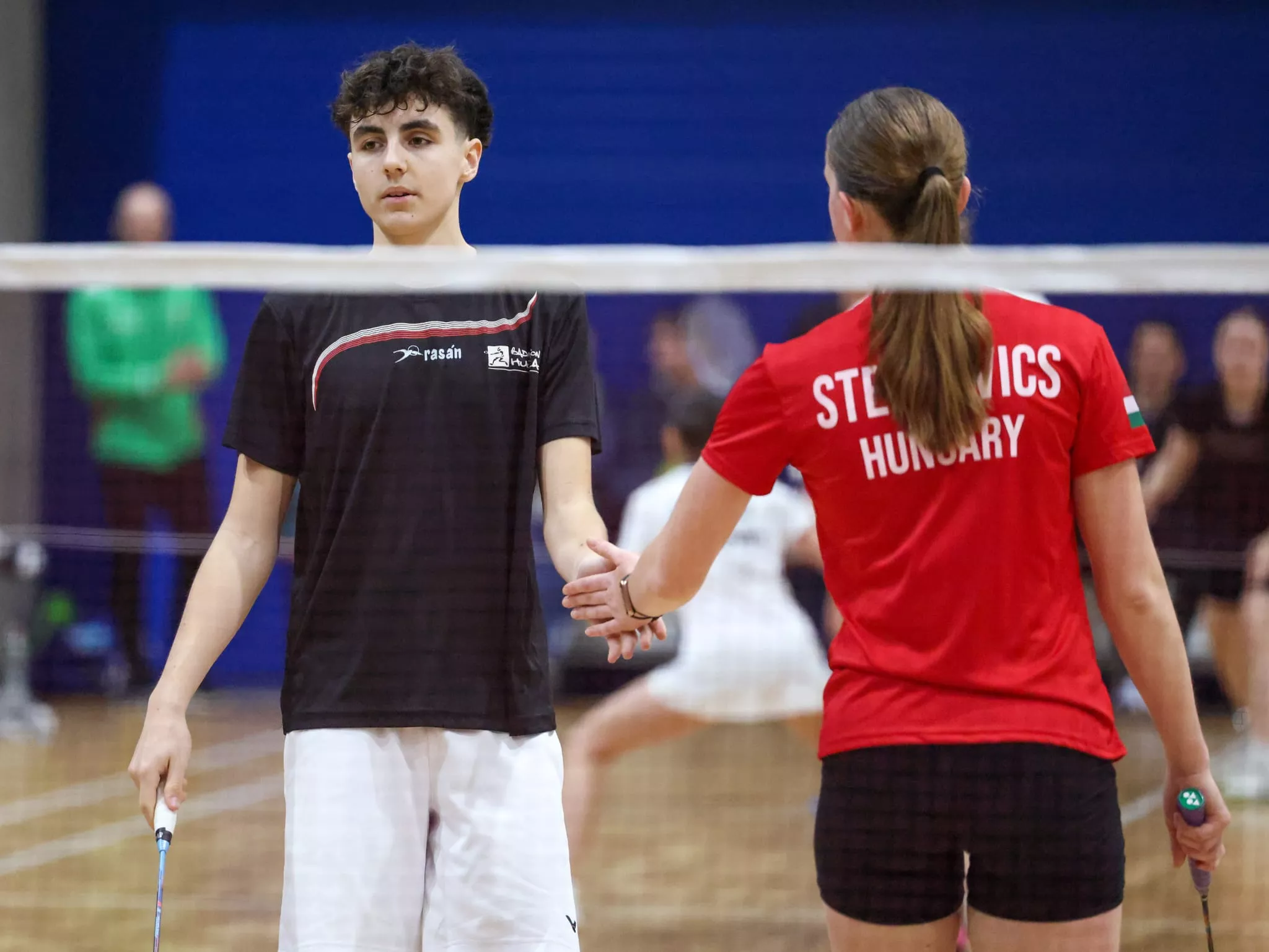 Dani Coronas en su partido de dobles mixtos.