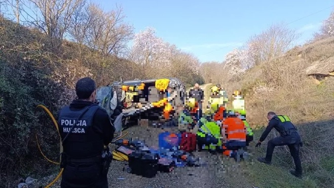 Lugar del suceso, bajo el puente de Huerrios.