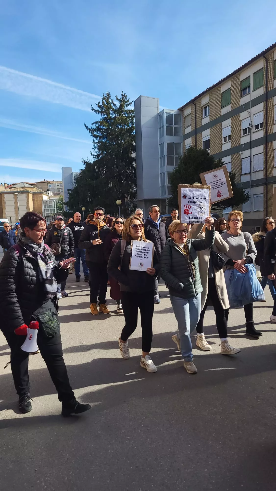 Manifestación de autónomos en Huesca