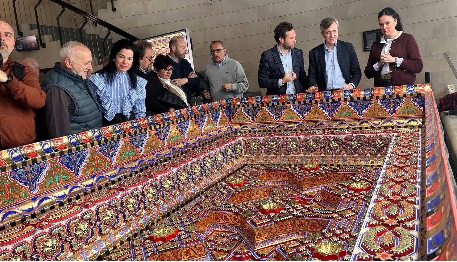 Exposición en la DPH del cuarto alfarje de la Sala Capitular del Monasterio de Sijena. Forto Mercedes Manterola
