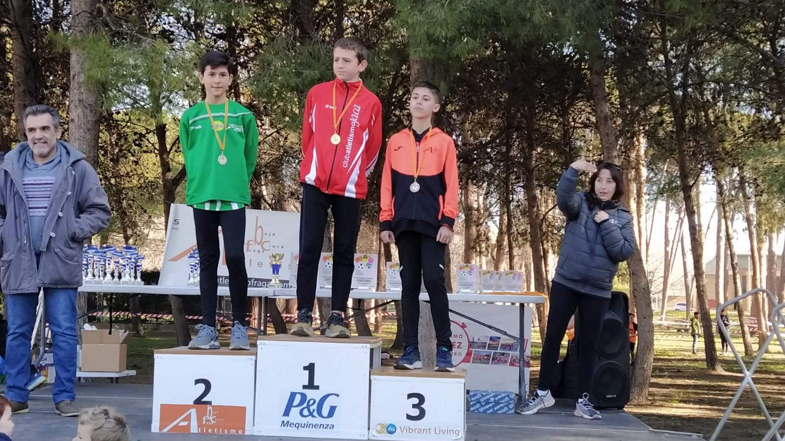 Imágenes del Cross de La Estacada. Podio Sub 14 masculino