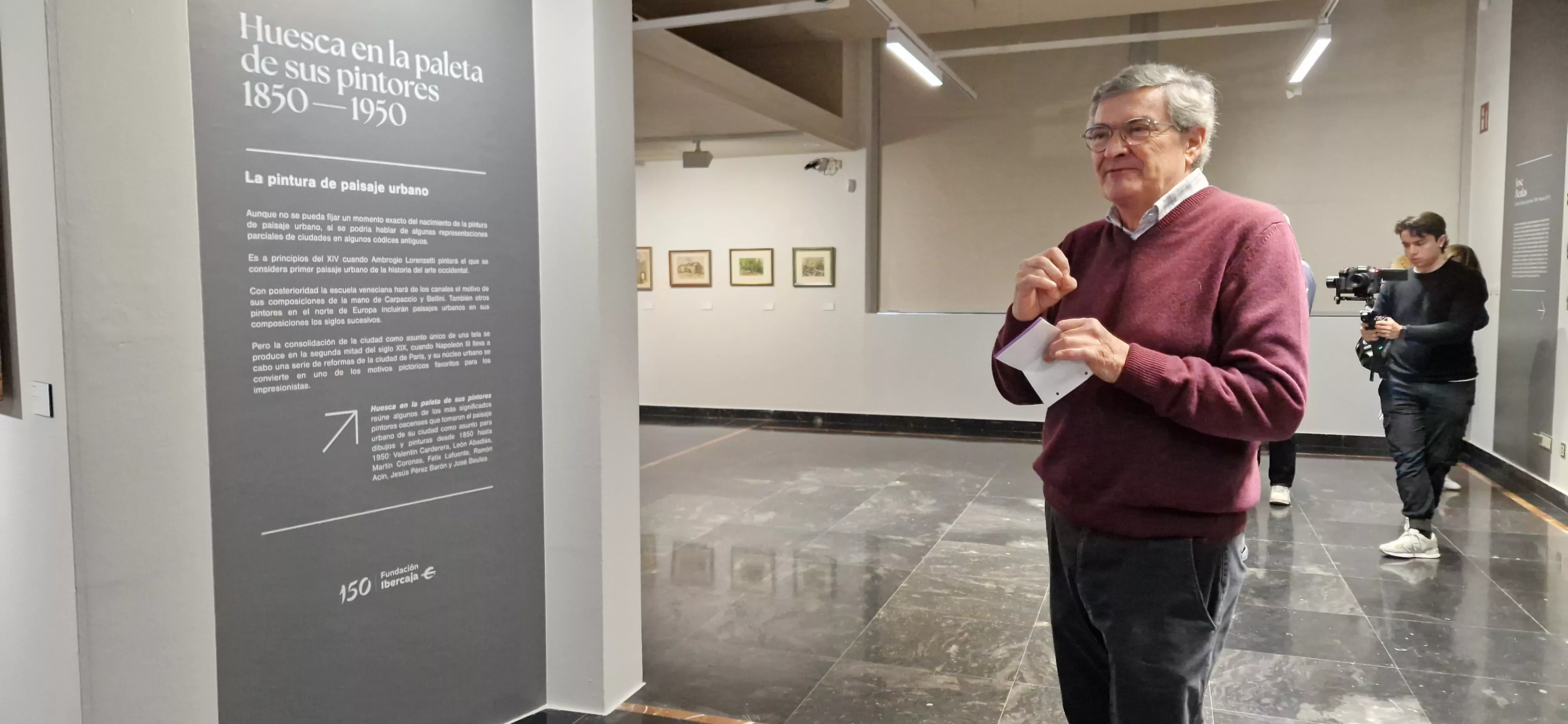 Fernando Alvira, comisario de Huesca en la paleta de sus pintores (1850-1950). Foto Myriam Martínez