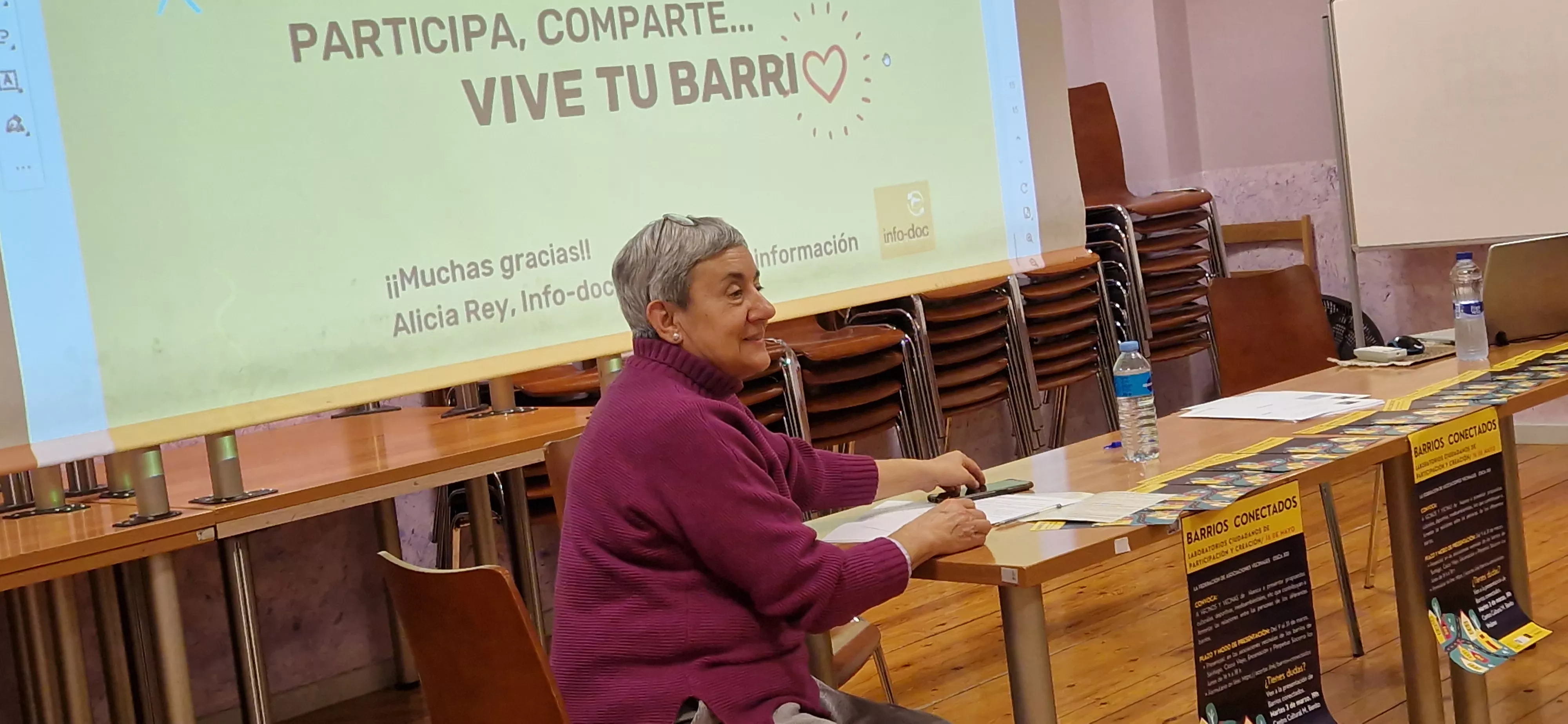 Montse Consejo. Sesión informativa sobre Conecta Barrios. Foto Myriam Martínez