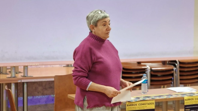 Montse Consejo. Sesión informativa sobre Conecta Barrios. Foto Myriam Martínez