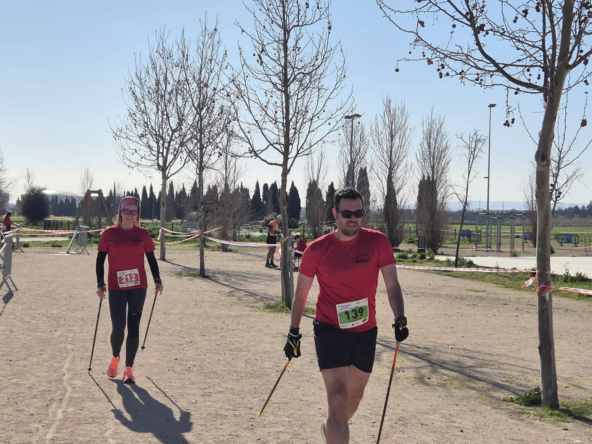 Copa de España de Marcha Nórdica con Iván Jaime y María Grasa medallas de plata. Fotos Juanlu Herrero y Paco Ramírez