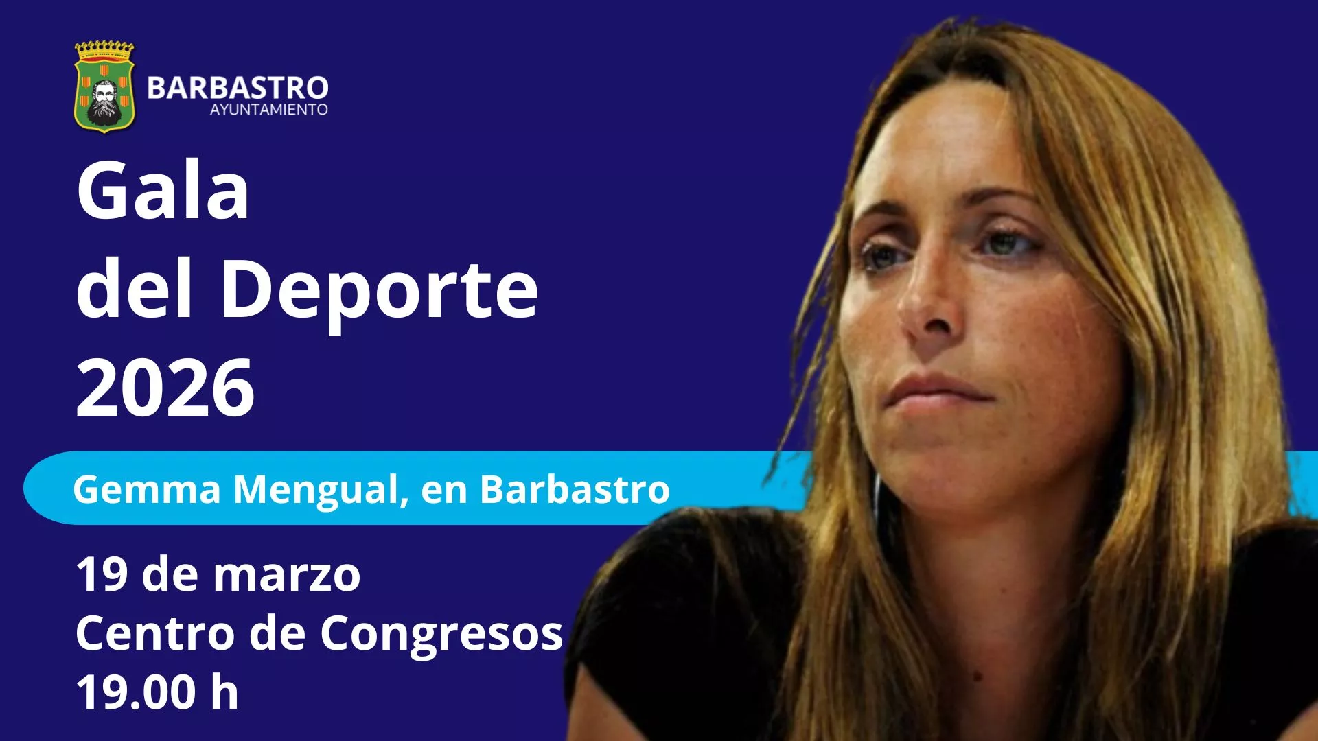 Gemma Mengual será la protagonista de la Gala del Deporte de Barbastro