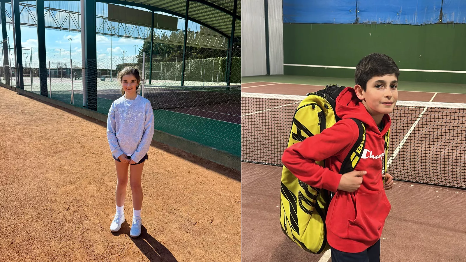 Blanca Mateos y Fernando Galindo tras sus partidos en el Artero