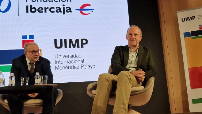 Enric Juliana y Santiago Fernández. Foto Myriam Martínez