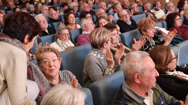 Charla de Carmen Lumbierres, Enric Juliana y Santiago Fernández. Foto Myriam Martínez