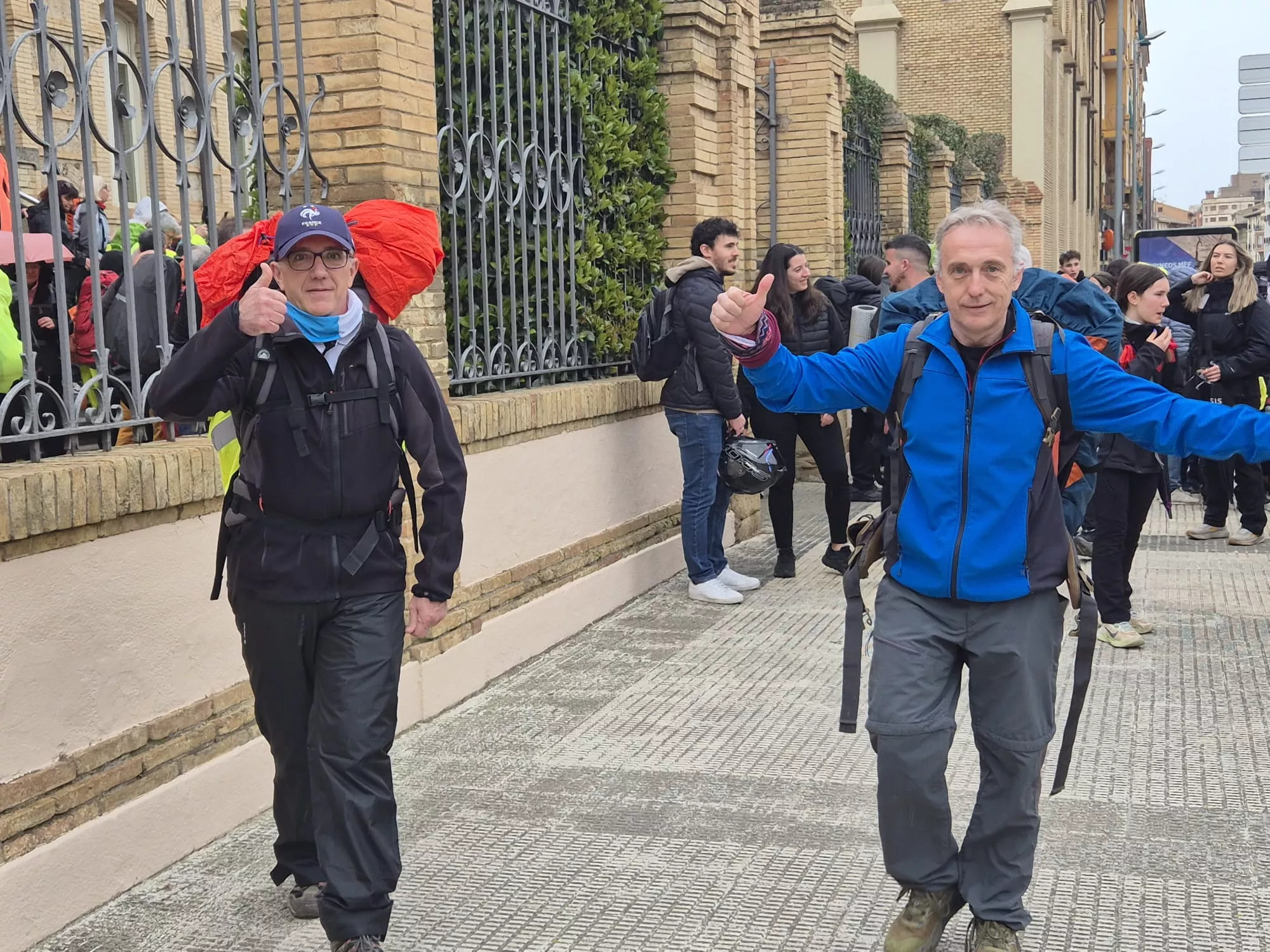 Inicio de la 45 Javierada desde Huesca. Foto Juanlu Herrero