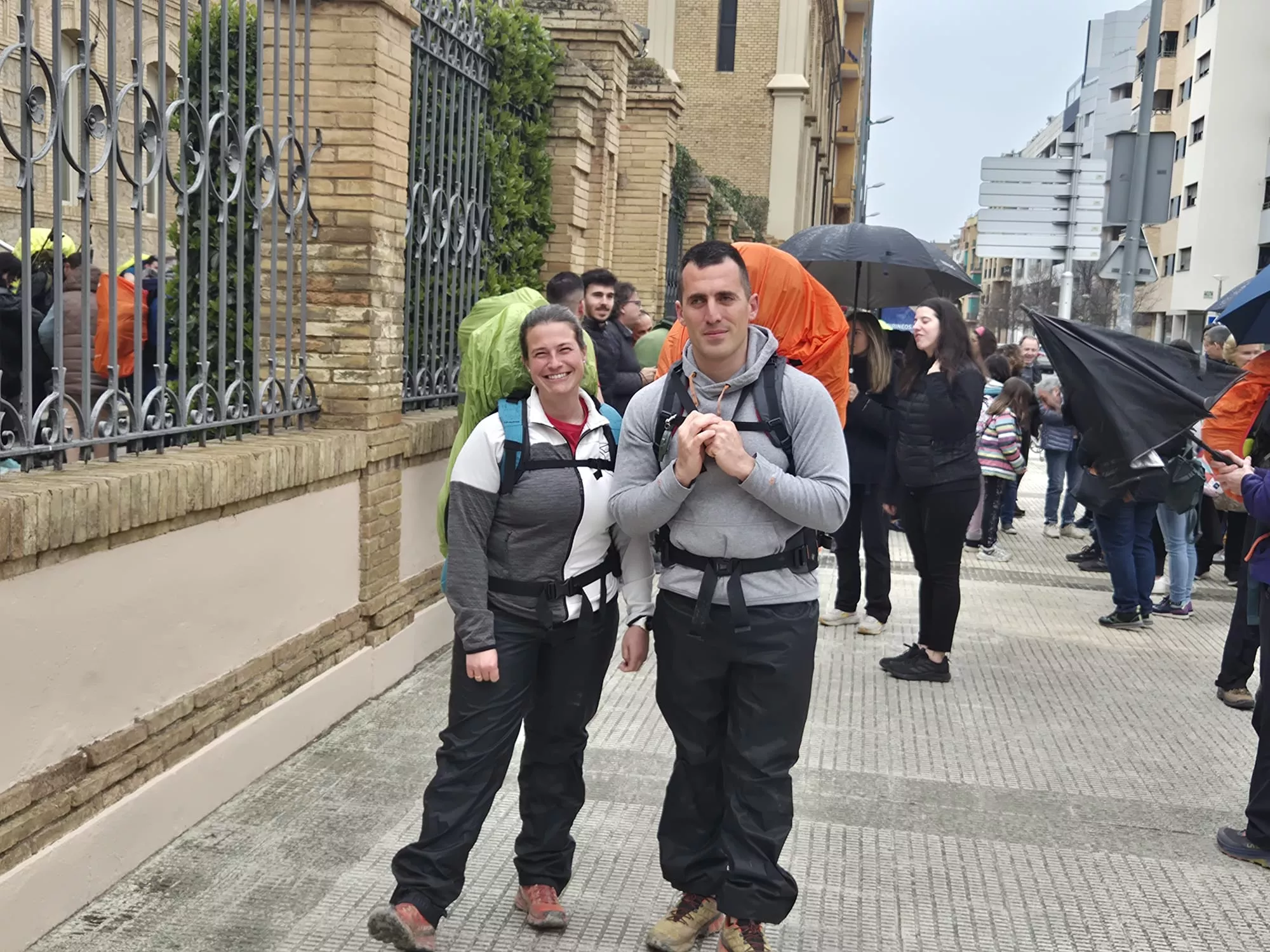 Inicio de la 45 Javierada desde Huesca. Foto Juanlu Herrero