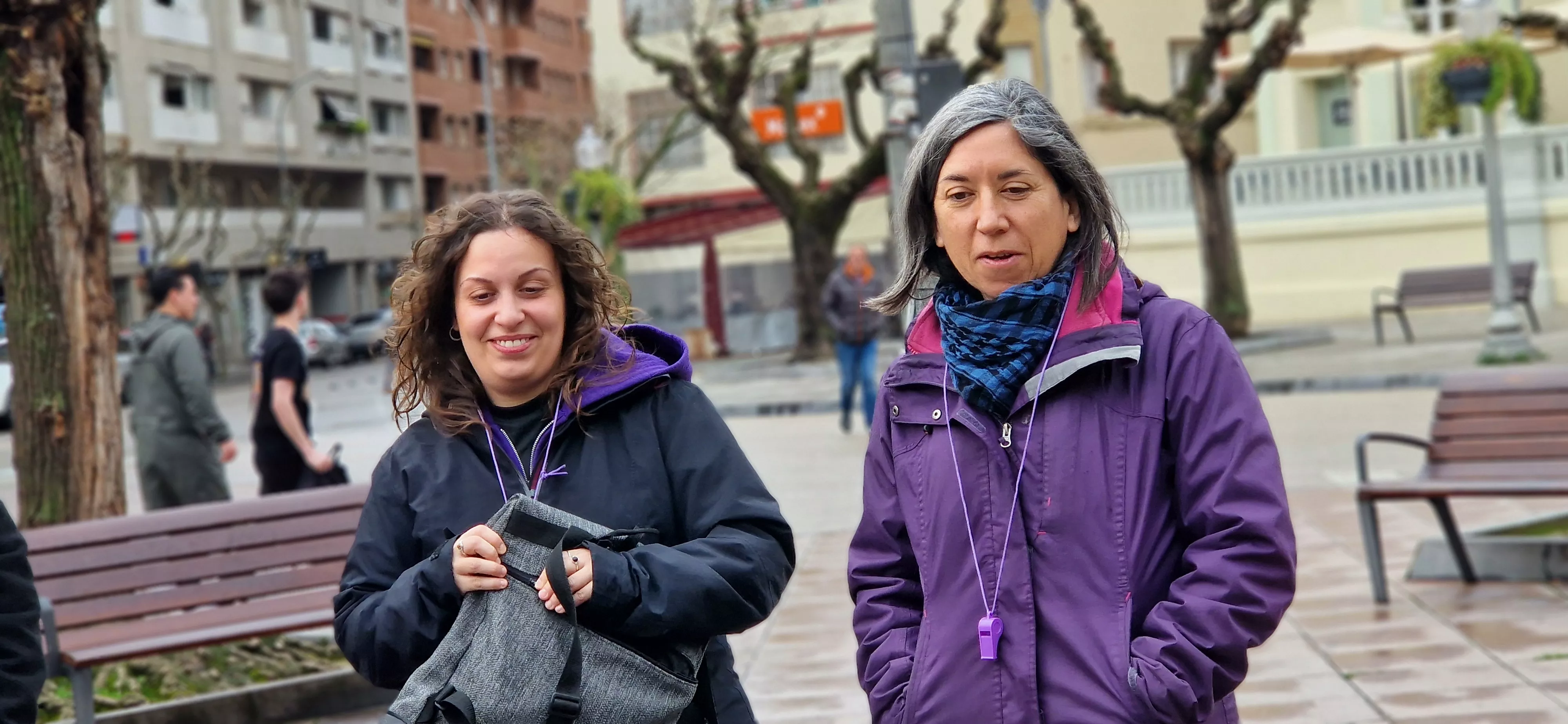 Andada por el 8M, Día de la Mujer, en Huesca. Foto Myriam Martínez