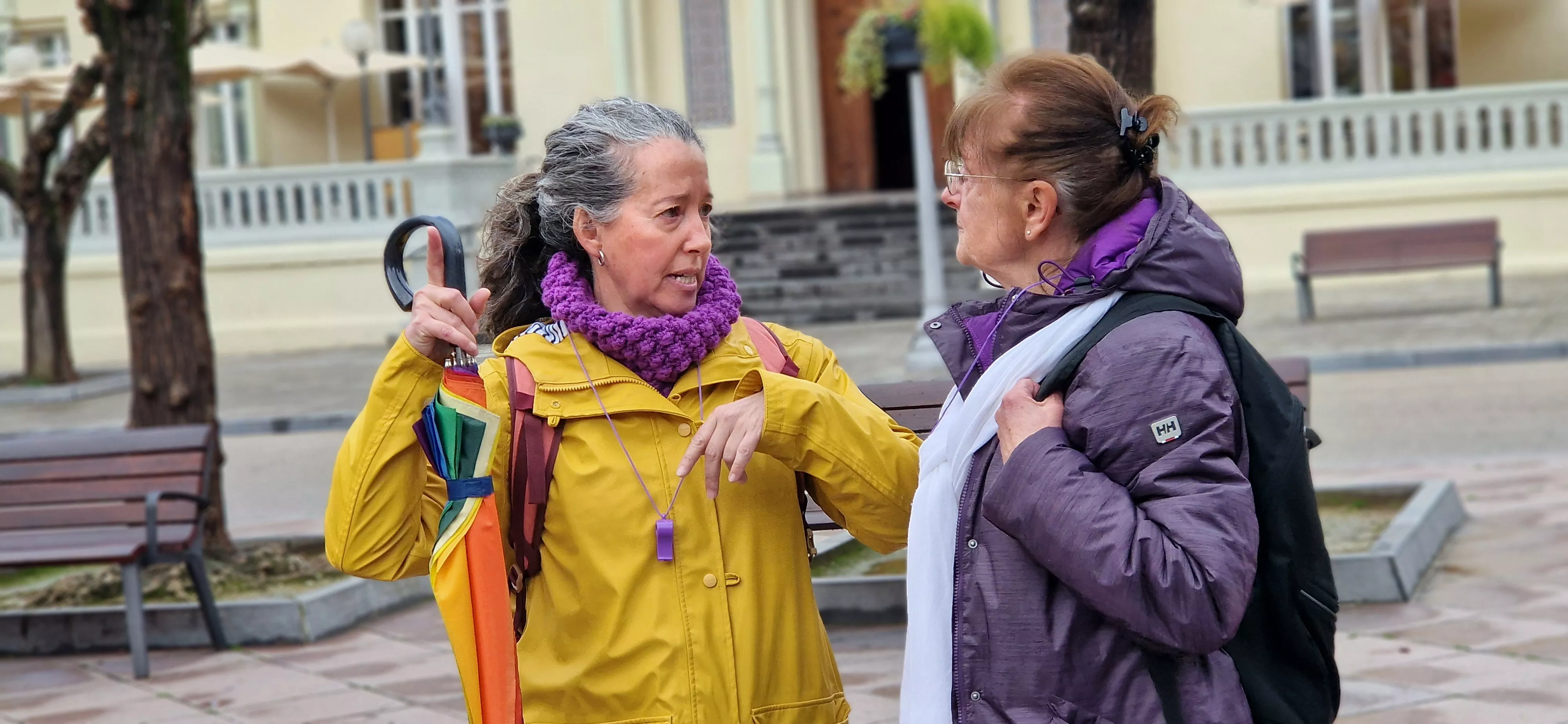Andada por el 8M, Día de la Mujer, en Huesca. Foto Myriam Martínez