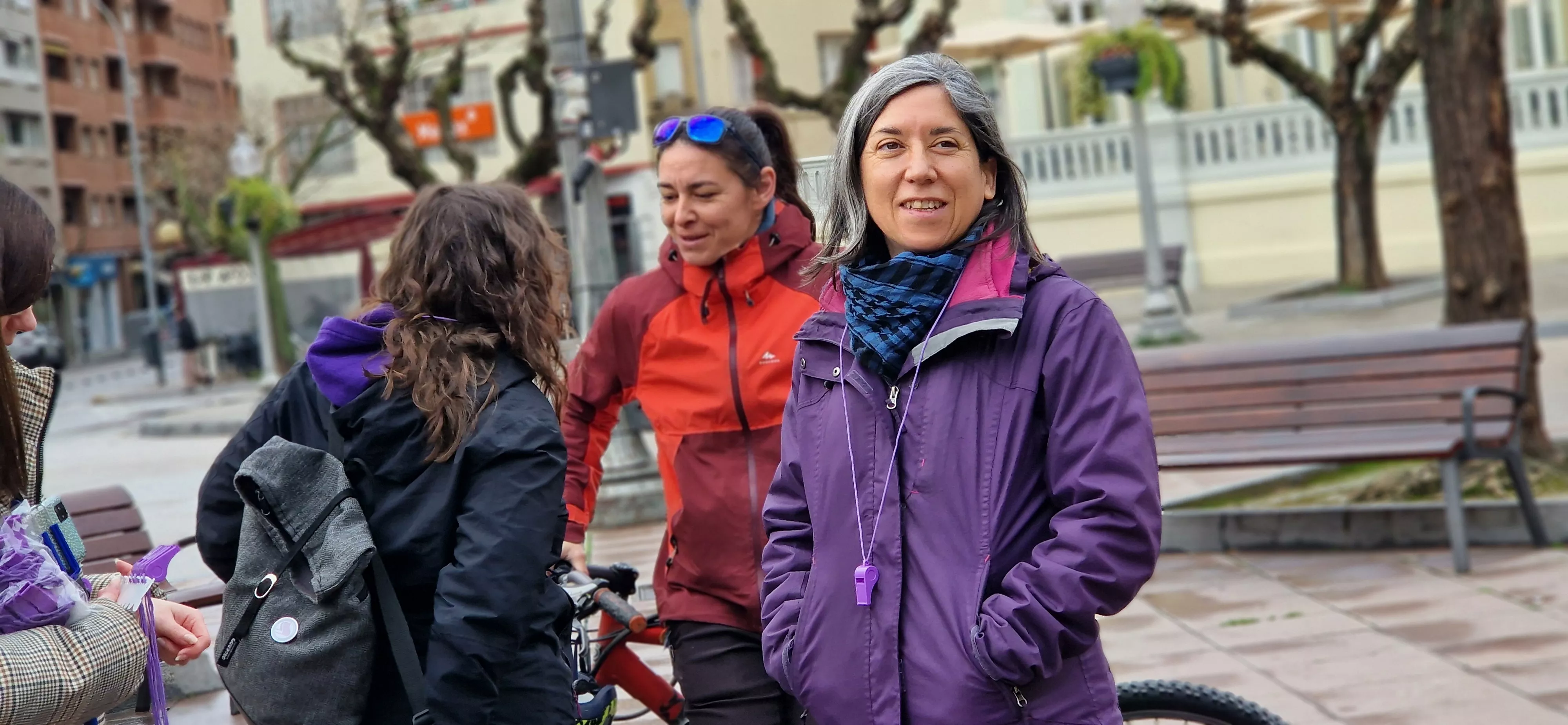 Andada por el 8M, Día de la Mujer, en Huesca. Foto Myriam Martínez
