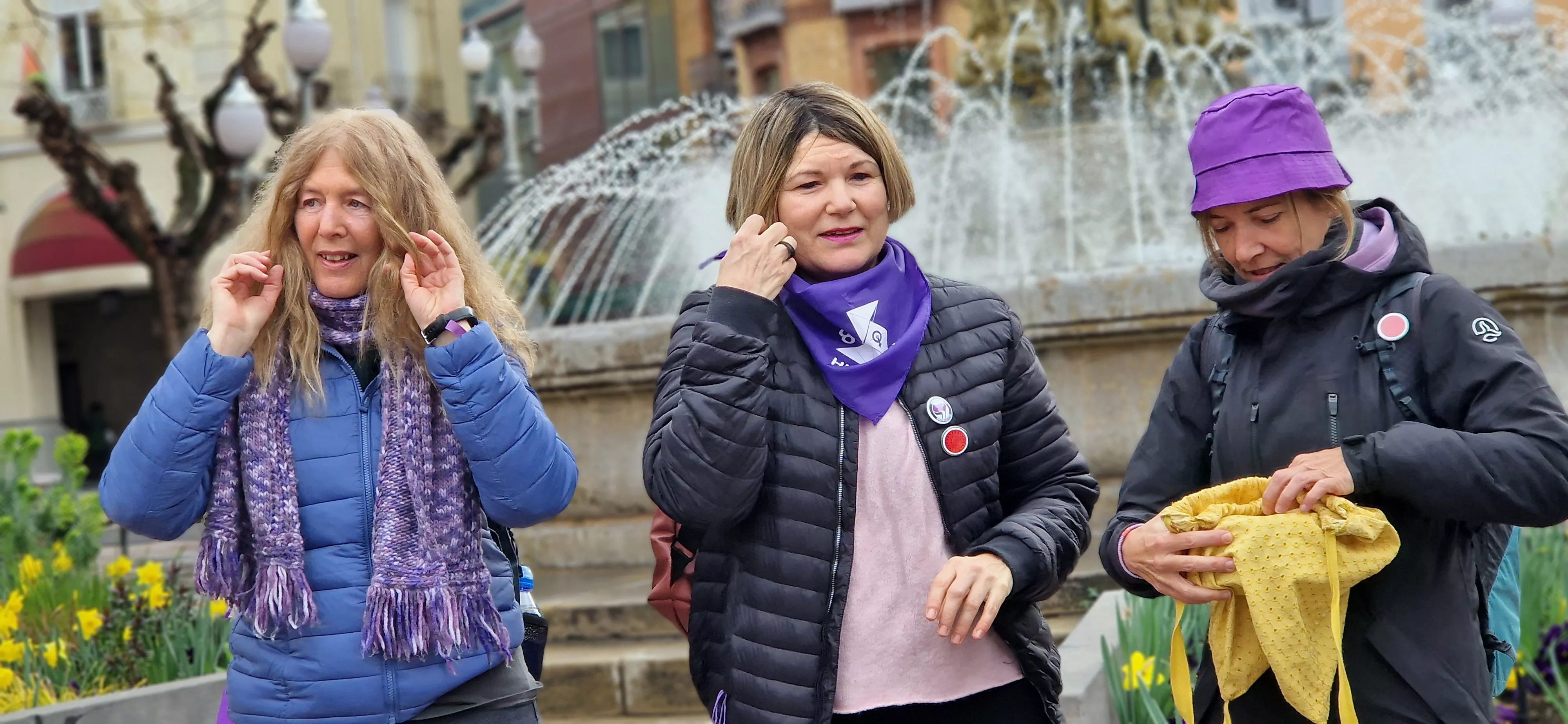 Andada por el 8M, Día de la Mujer, en Huesca. Foto Myriam Martínez