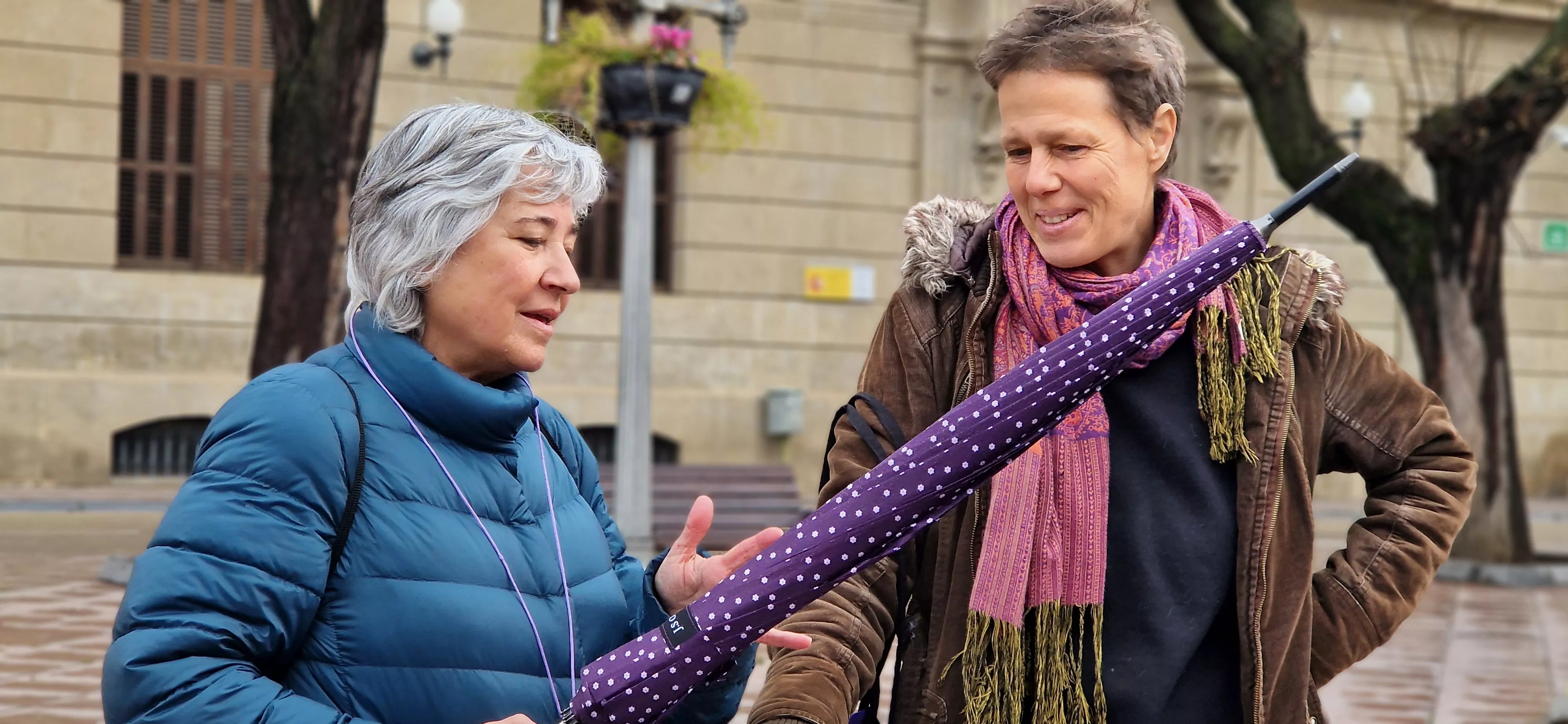 Andada por el 8M, Día de la Mujer, en Huesca. Foto Myriam Martínez