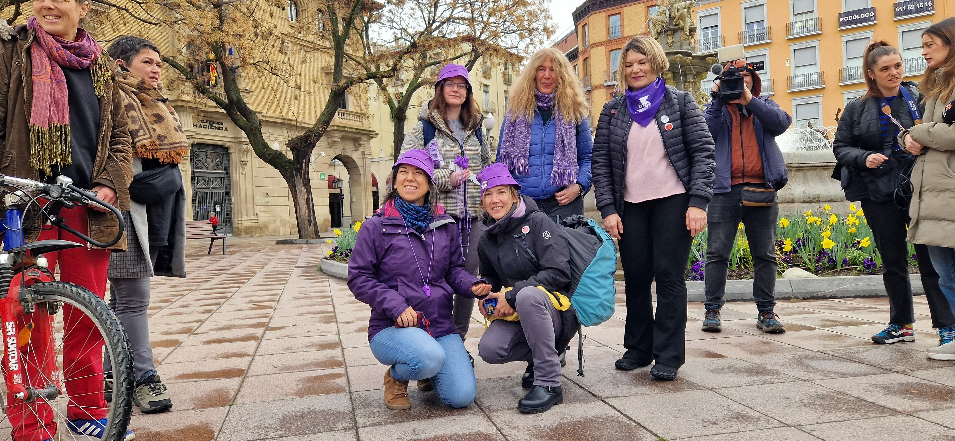 Andada por el 8M, Día de la Mujer, en Huesca. Foto Myriam Martínez
