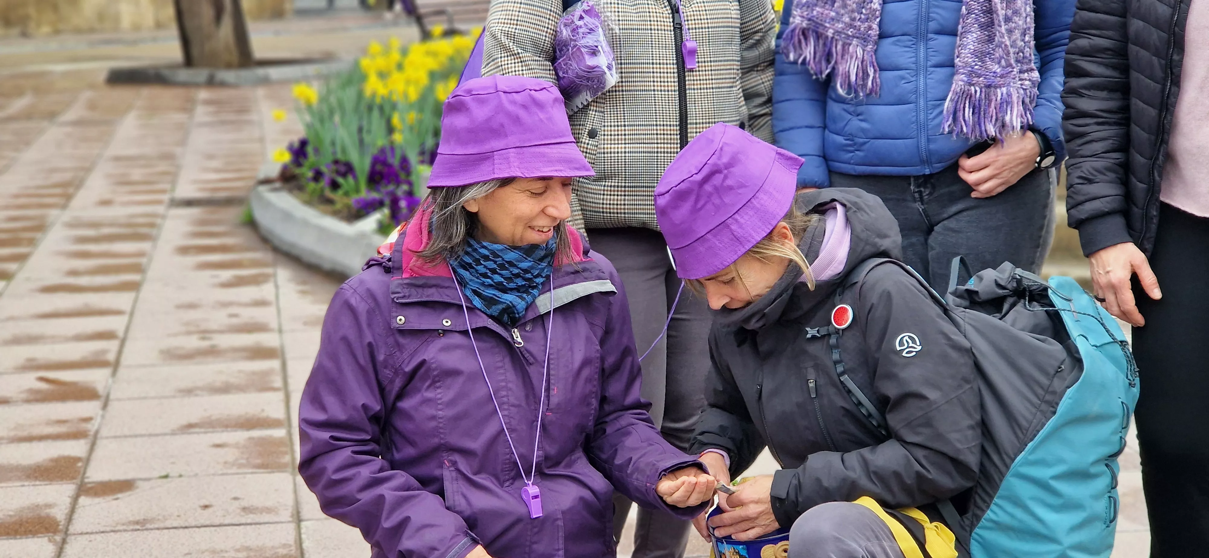Andada por el 8M, Día de la Mujer, en Huesca. Foto Myriam Martínez