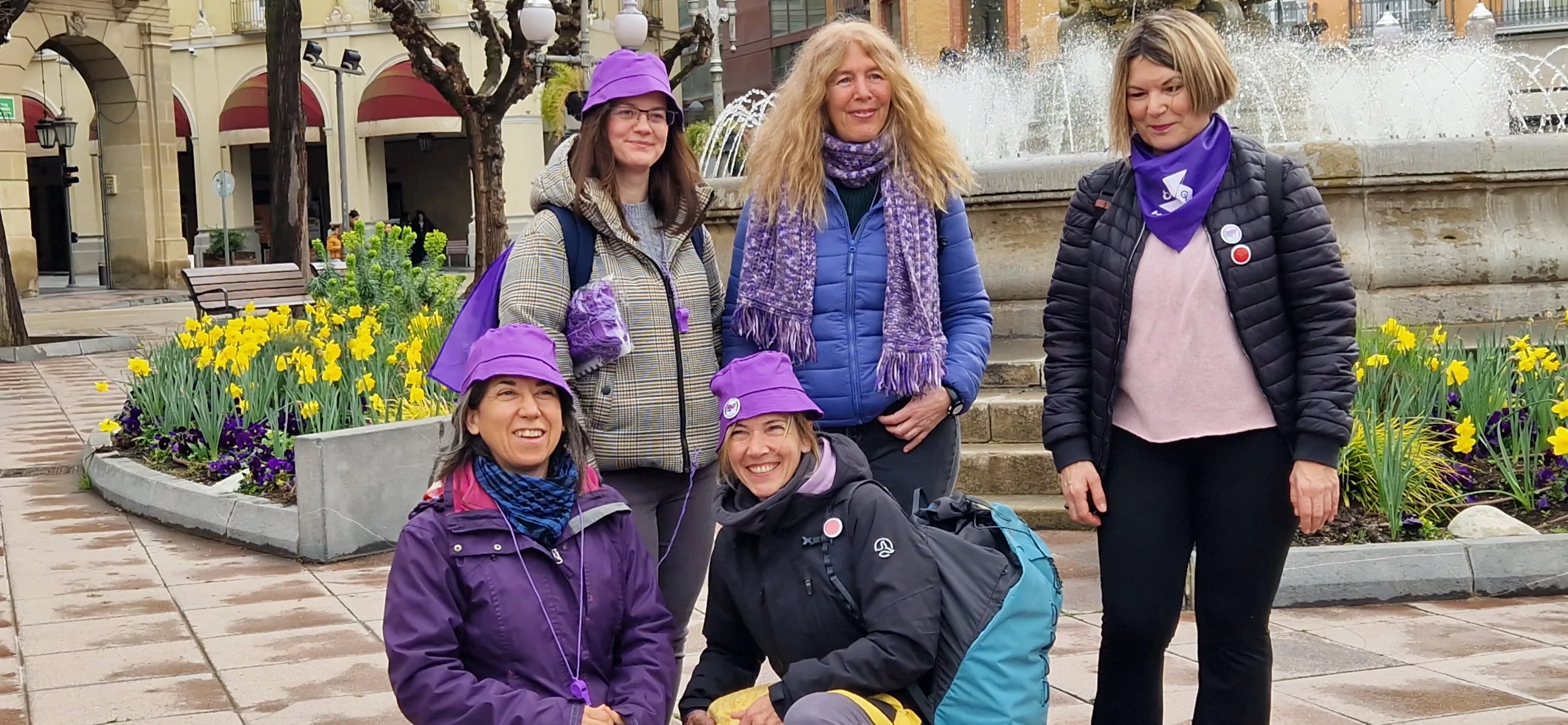 Andada por el 8M, Día de la Mujer, en Huesca. Foto Myriam Martínez
