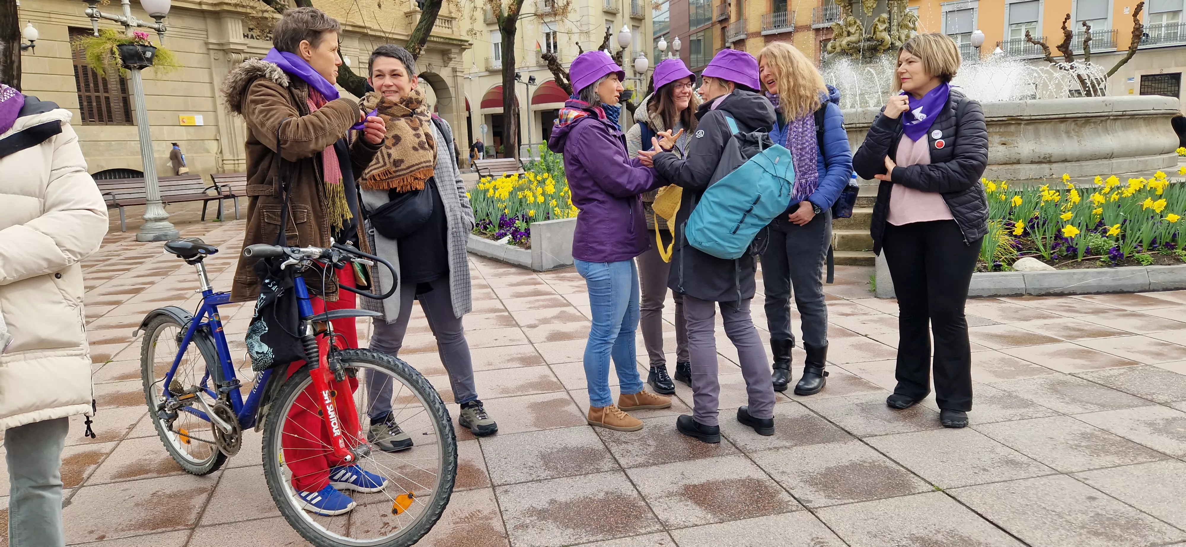 Andada por el 8M, Día de la Mujer, en Huesca. Foto Myriam Martínez