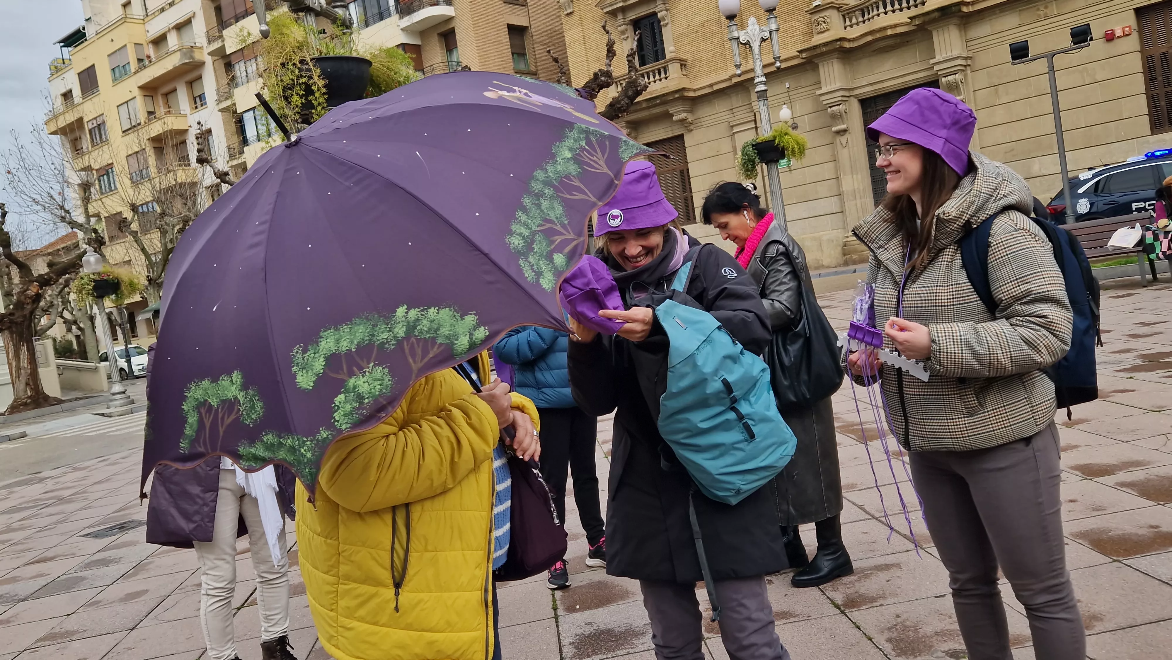 Andada por el 8M, Día de la Mujer, en Huesca. Foto Myriam Martínez