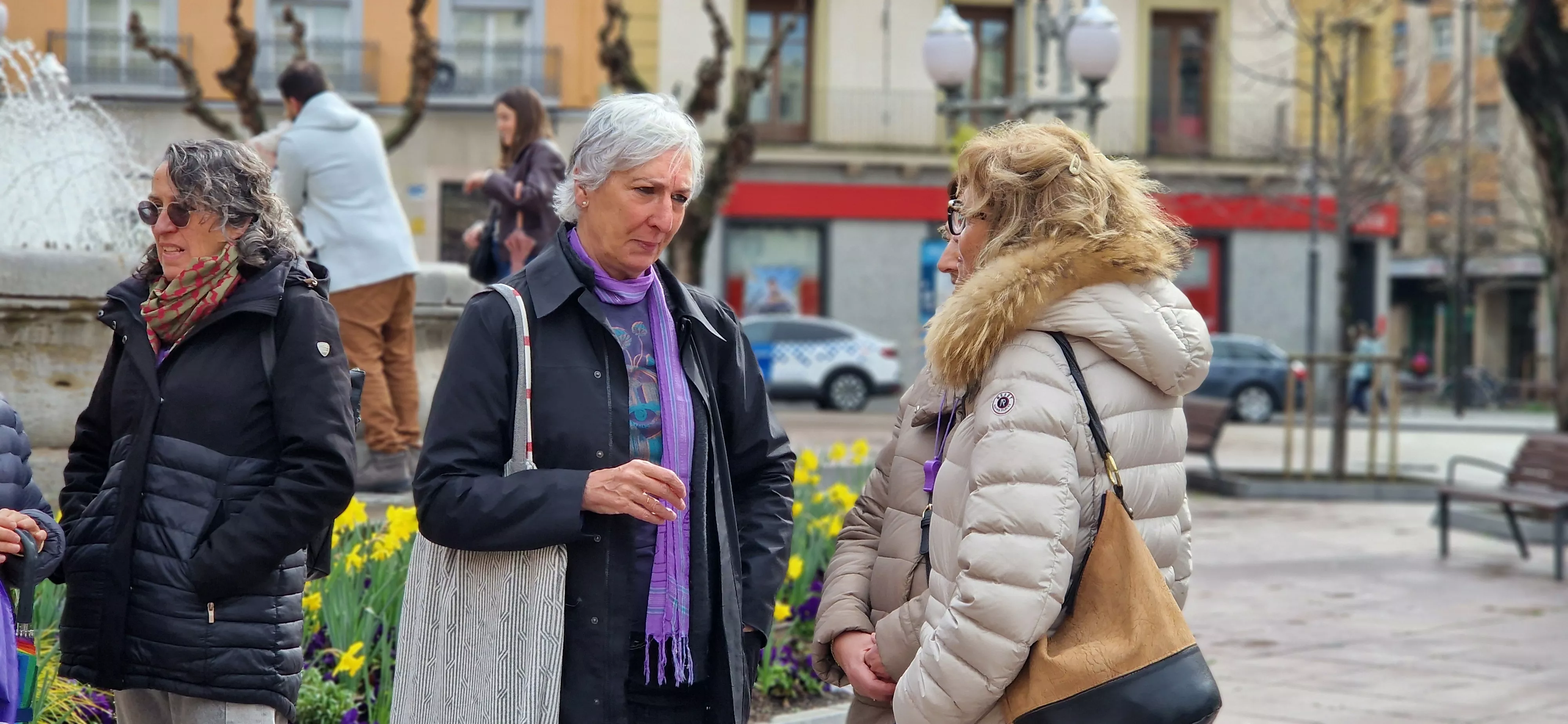 Andada por el 8M, Día de la Mujer, en Huesca. Foto Myriam Martínez