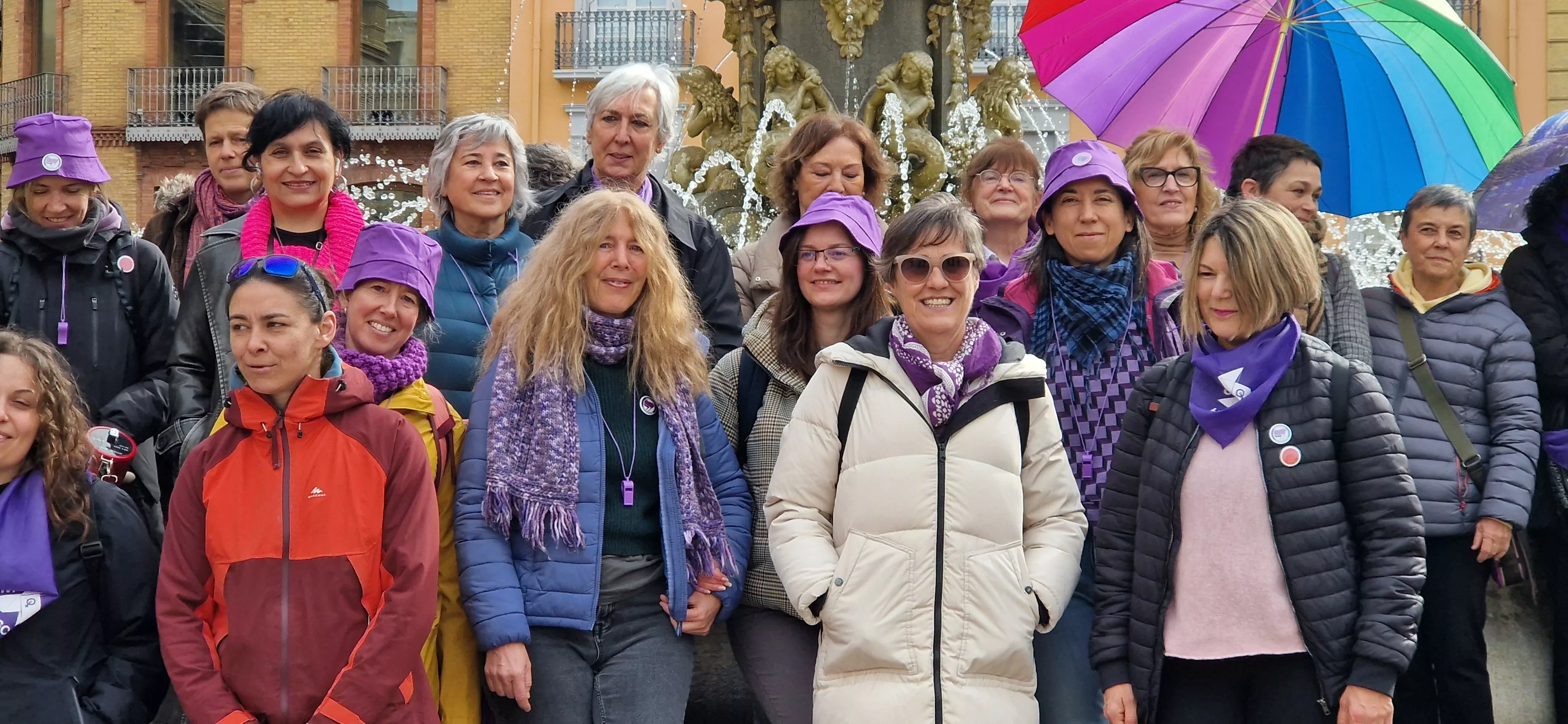 Andada por el 8M, Día de la Mujer, en Huesca. Foto Myriam Martínez
