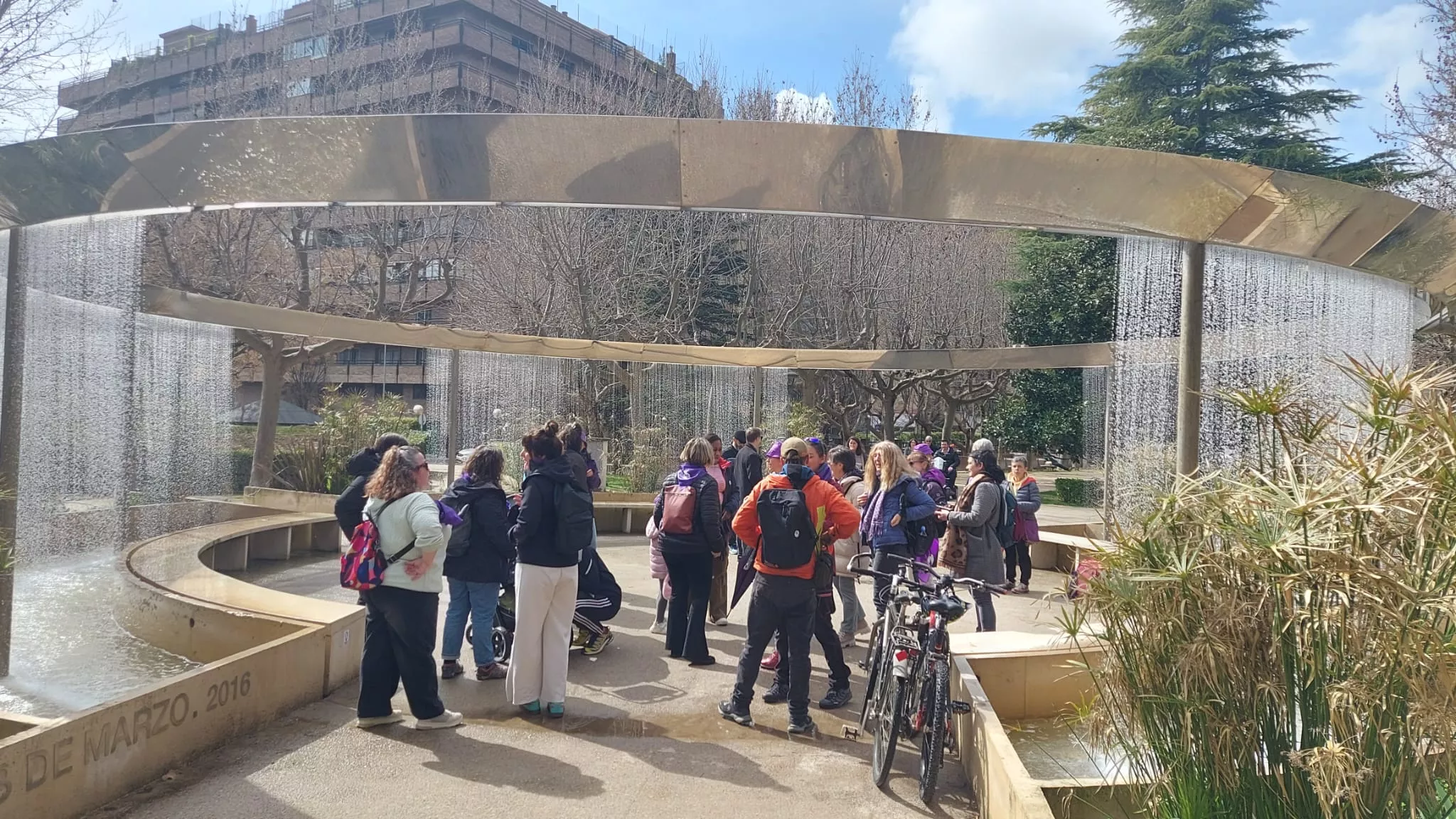 Andada por el 8M, Día de la Mujer, en Huesca.