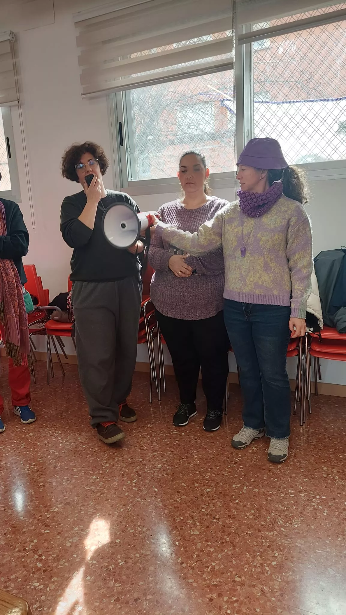 Andada por el 8M, Día de la Mujer, en Huesca. Perpetuo Socorro.
