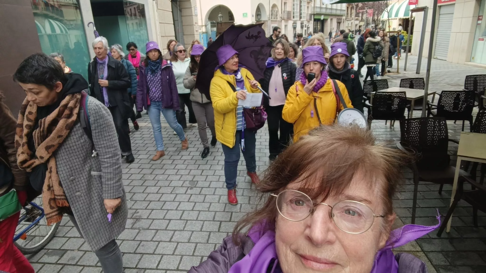 Andada por el 8M, Día de la Mujer, en Huesca.