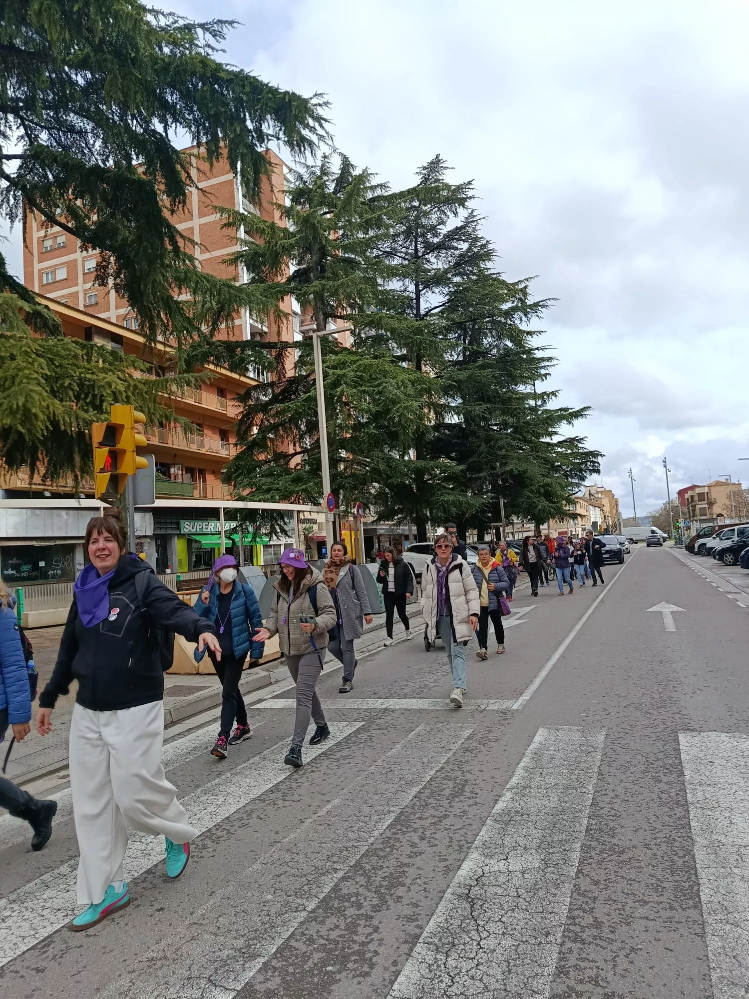 Andada por el 8M, Día de la Mujer, en Huesca.