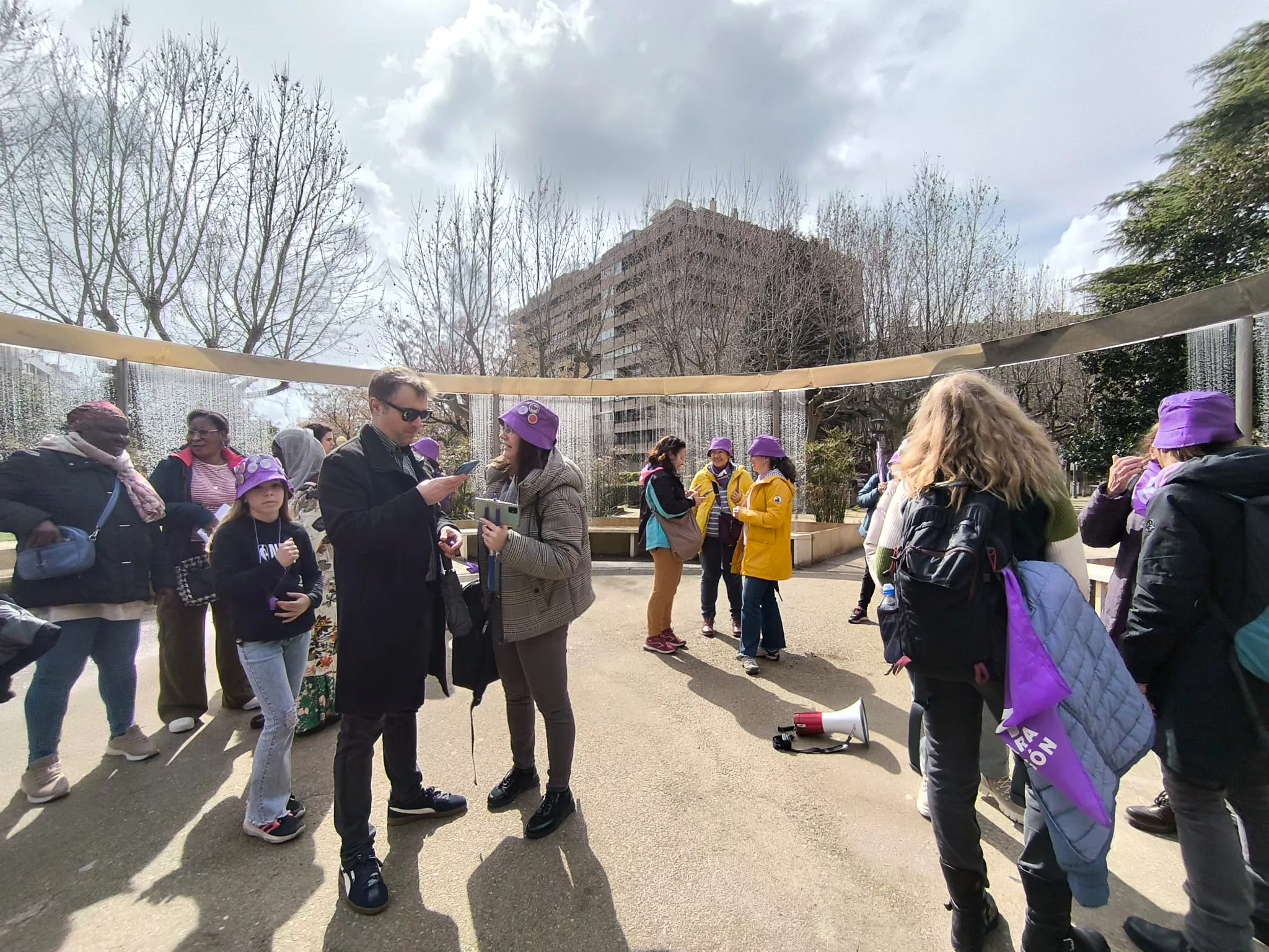 Andada por el 8M, Día de la Mujer, en Huesca. Fuente 8M