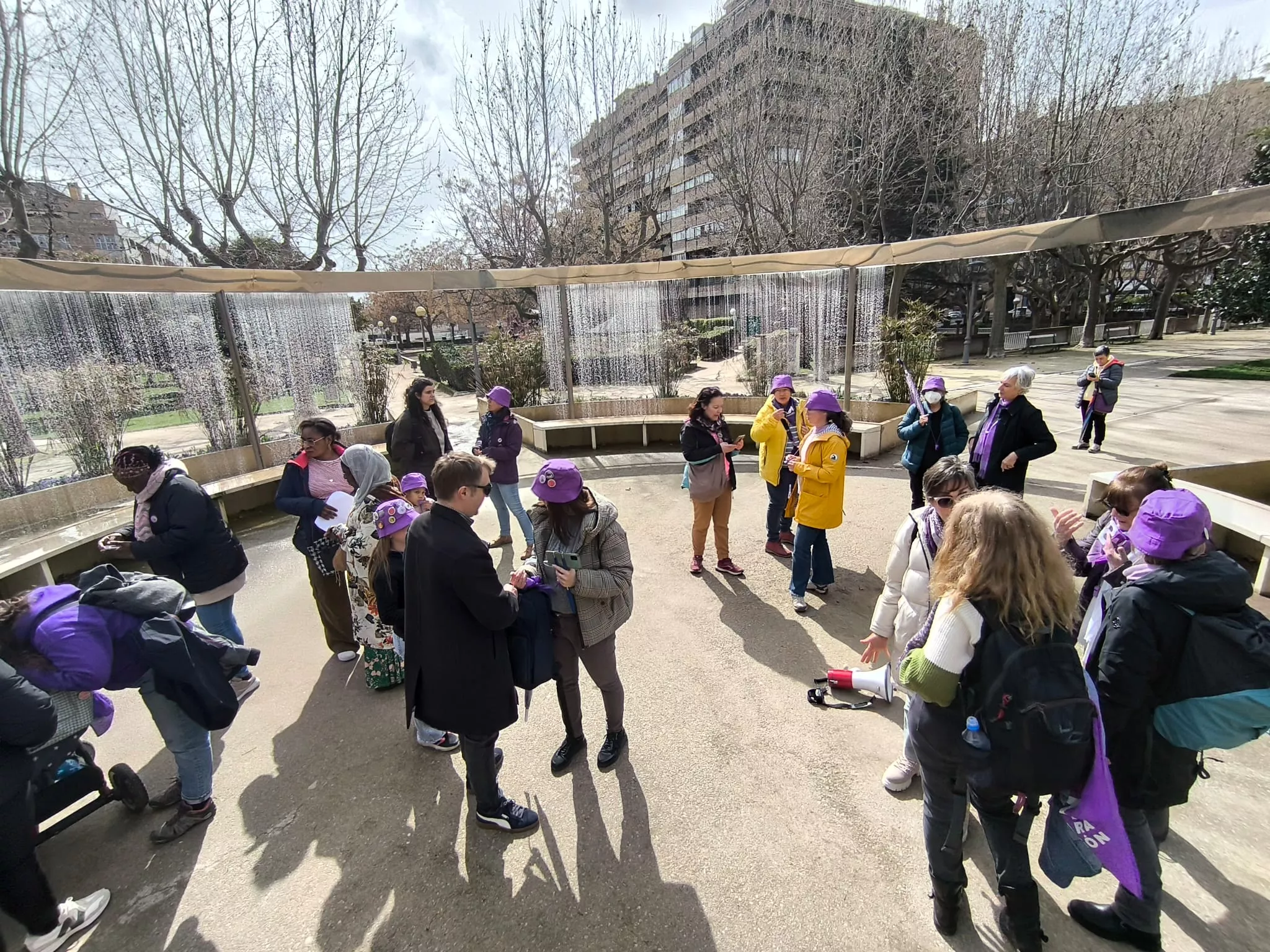 Andada por el 8M, Día de la Mujer, en Huesca. Fuente 8M